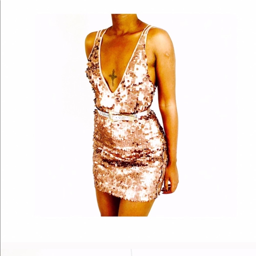Kimchi Blue rose gold dress